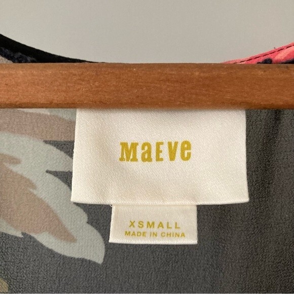 Anthro Maeve Floral Violetta Babydoll Dress XS - Picture 4 of 6